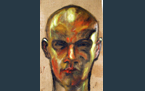 Self-Portrait as Indian, 1984, oil paint on jute, 44 x 65 cm